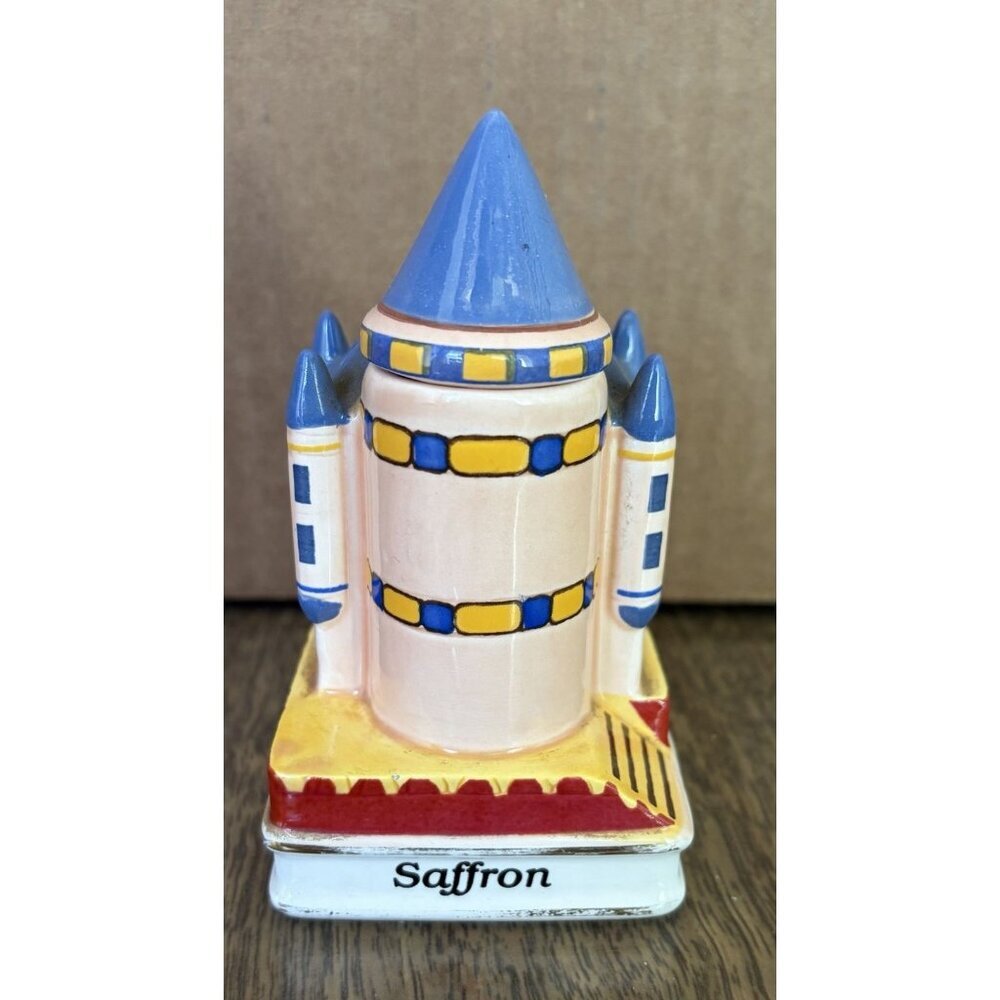 Danbury Mint Spices of the World Spice Jar SAFFRON Spain Alcazar Castle - Chips